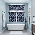 thumbnail image 3 of Navy Blue Coastal Kitchen Curtains Sets for Windows 36 Inch Length, Nautical Boat Ocean Summer Beach Rod Pocket Window Treatments Tier Curtains and Valances Set for Bedroom/Bathroom, 3 of 8