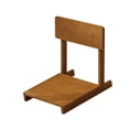 thumbnail image 1 of Silla Tatami, Silla con respaldo, Muebles auxiliares, Asiento de madera sin patas para portátil Café ligero, 1 of 9