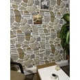thumbnail image 2 of Dundee Deco 3D Wall Panels - Cladding, Grey Caramel White Stone Look Wall Paneling, Styrofoam Facing for Interior and Exterior Applications, DIY, SAMPLE, Size 10 x 10 in., 2 of 9