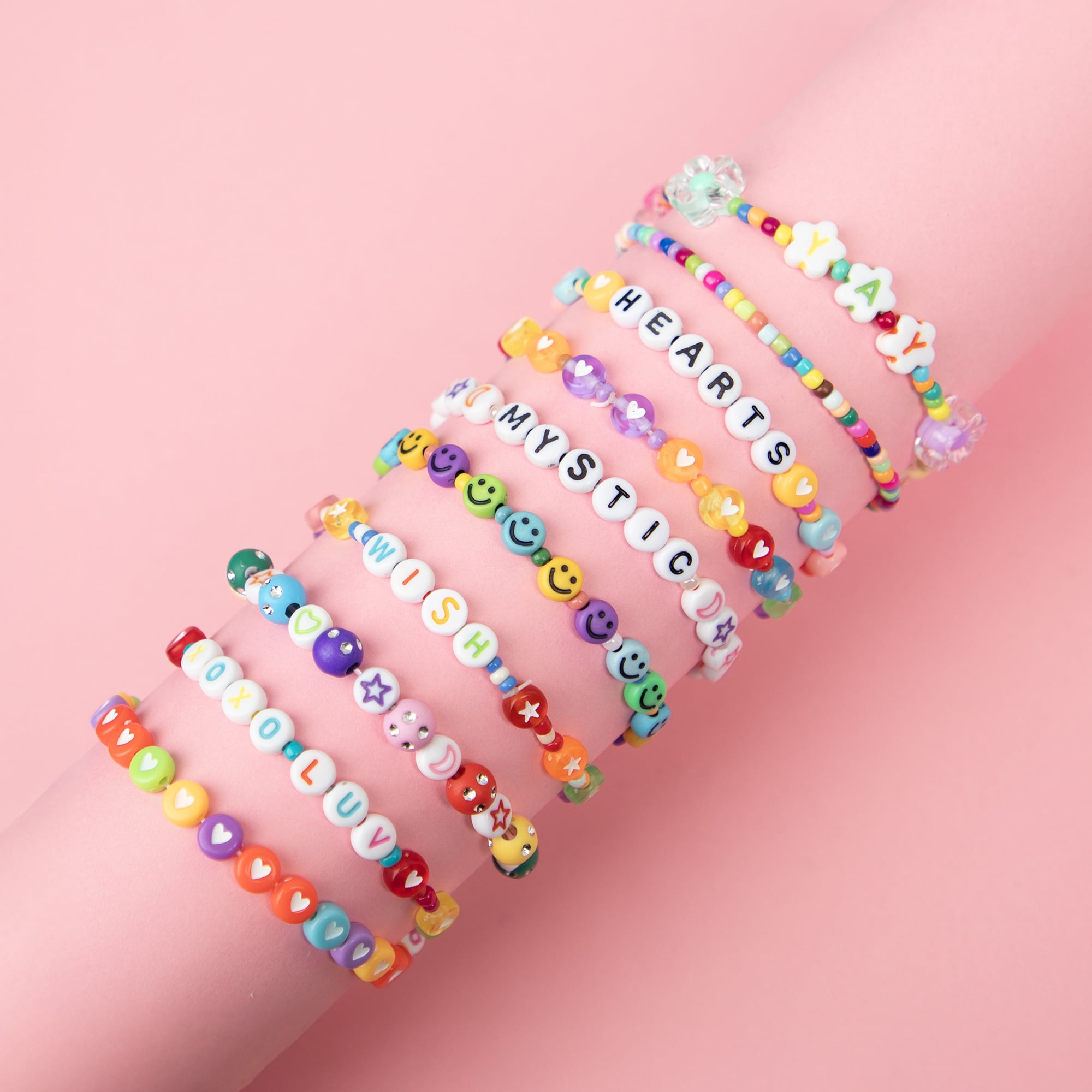 CousinDIY Jewelry Making Friendship Bracelet Kit with Seed and Letter Beads