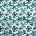 thumbnail image 1 of oneOone Viscose Chiffon Dusty Teal Green Fabric Florals Fabric For Sewing Printed Craft Fabric By The Yard 42 Inch Wide, 1 of 6