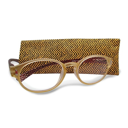 Gold +1.25 Magnification Reading Glasses