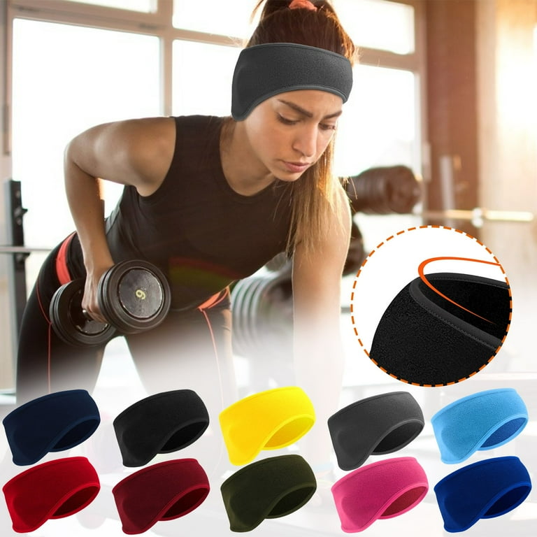 Winter Running Hair Bands Utoimkio Women Ponytail Headbands Fleece