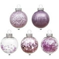thumbnail image 6 of 30Pcs Glittery Christmas Balls Shatterproof Xmas Tree Balls Ornaments (Purple, 2.36"), 6 of 7