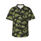 thumbnail image 1 of Fotbe Light Green Excavator Camisa Hawaiana para Hombre Unisex – Camisa Casual de Verano con Botones de Manga Corta de Algodón y Lino,Small, 1 of 7