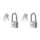 thumbnail image 1 of Moyic Cerradura de puerta plateada resistente a la corrosión para interiores y exteriores - Cerradura segura para muebles y pertenencias 40 40 largos independientes 2Conjunto, 1 of 6
