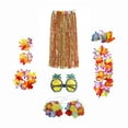 thumbnail image 4 of Conjunto de traje de Accesorio de gafas de disfraces Conjunto ajustable de vestido nacional para adultos de playa Luau , Multicolor, Los 80CM Hugo falda hawaiana, 4 of 10