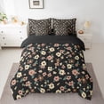 thumbnail image 2 of Feelyou Black Wheat Flower Twin Bedding Sets 7-Piece, Retro French Floral Bedding Comforter Set, Countryside Theme Reversible Sheet Sets, Super Cozy Room Decor, 2 of 7