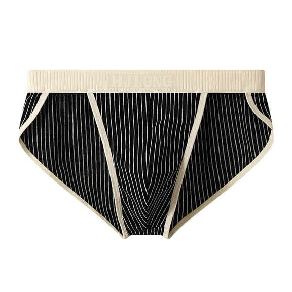Tauxra Underwear for Men,Men's Underwear Low Waist Stripe Breathable Sports Briefs