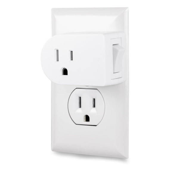 Interruptor de encendido/apagado de tierra Cordinate, 3 clavijas, adaptador de enchufe, ideal para l