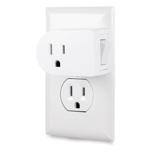 Interruptor de encendido/apagado de tierra Cordinate, 3 clavijas, adaptador de enchufe, ideal para l