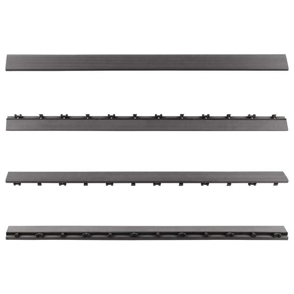 NewTechWood 1/6 ft. x 3 ft. Quick Deck Composite Deck Tile Straight Fascia in Westminster Gray (2-Pieces/Box)