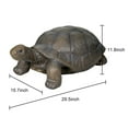 thumbnail image 2 of Walking Turtle Statue,  29.5" L Tortoise Concrete Garden Statue for Indoor or Outdoor Décor, 2 of 9