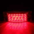 thumbnail image 5 of CCIYU 2pcs Clear Lens Red Lamps Side Fender Marker 6inch 12V 20LED Waterproof Turn Signal Indicator Light Clearance Lights Side Marker Assembly Compatible with Truck Bus Boat SUV ATV Trailer, 5 of 5