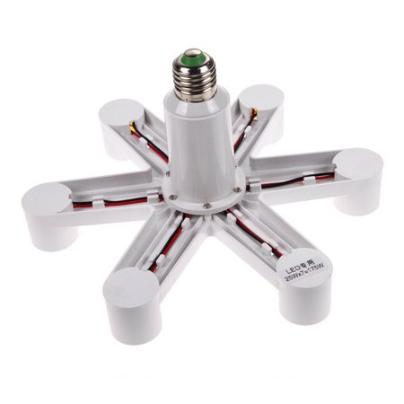 Electronicheart 7 in 1 E27 Socket Splitter Multi Light ... Electronicheart 7 in 1 E27 Socket Splitter Multi Light ...