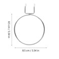 thumbnail image 2 of OULII 2 Pcs Crochets Verrouillables en Panneau Perforé Argent Organisateur Rond pour Salle de Bain Rentrée Scolaire, 2 of 8