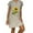 5# Gray womens summer dresses clearance sale, variant on Dyegold Sundresses for Women Casual Summer - Sun Dress Womens V Neck Short Sleeve Dandelion Print Cotton Linen Plus Size Graduation Midi ​​ T Shirt Sun Dresses