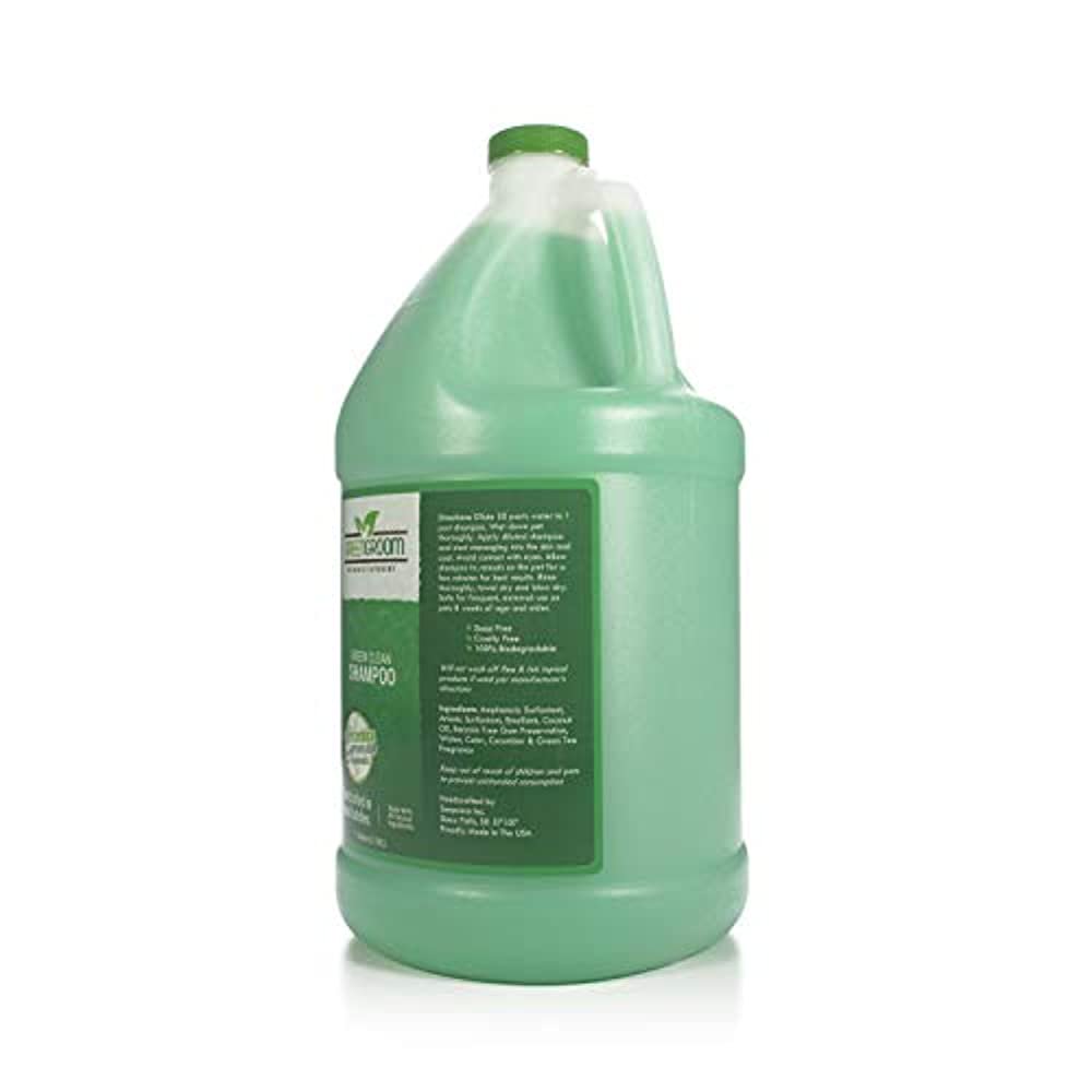 Green Groom Green Clean Dog Shampoo, 1 Gallon All Natural Ingredients
