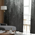 thumbnail image 4 of Sheer Curtains 108 inches Long, Fall Forest Silhouette Black Geay Art Oil Painting Light Filtering Sheer Window Curtains Rod Pocket Voile Drapes for Bedroom Living Room, 52"W x 108"L 2 Panels, 4 of 7