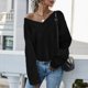 thumbnail image 3 of Gibobby Suéter para mujer, Sueteres Canalé Sweater Dama Diseño de Moda Abrigo Ligero Invierno Blusa Manga Larga Multilooks Elegante o Casual(Negro,XG), 3 of 5