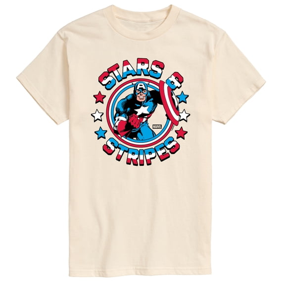 Captain America - Stars And Stripes - Men's Short Sleeve Graphic T-Shirt