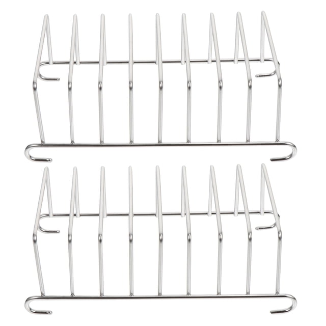 WEUVEB 2Pcs Sturdy Air Fryer Basket Support Rack Stainless Steel for Home Users