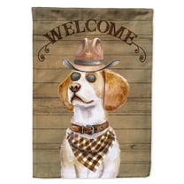 Carolines Treasures CK6283GF Beagle 2 Country Dog Flag Garden Size  Small multicolor