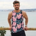 thumbnail image 5 of Rocae Rose Flowers for Men's Workout Tank Top Men's Running Tank Top Dry Fit Athletic Workout Tank TopsLarge, 5 of 9