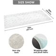 thumbnail image 3 of Dailycode White and Light Gray Triangular Bathroom Rugs Non Slip Absorbent Soft Plush Quick Dry Bath Mat, 39"x20", 3 of 8