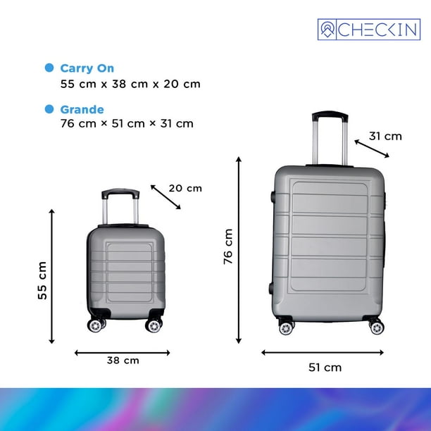 Check In Set Maletas de Viaje, Capacidad de 10 kg y 25 kg gris Unitalla - Main Image