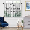 thumbnail image 2 of Green Leaves Farmhouse Kitchen Curtains: Vintage Botanical Nature Kitchen Window Curtain, Plants Cafe Art Rod Pocket Window Drapes Decor 36 Inch 2 Panels (Leaf 2, 28"X36"), 2 of 4