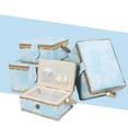 thumbnail image 2 of Small Sewing Basket Printed Design Sewing Tools Storage Box with Built-in Pin Cushion Interior Pocket, 2 of 7