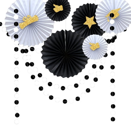 Leojiow Graduation Season Paper Fan Graduation Celebration Fan 30Cm Graduation Decorations