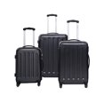 thumbnail image 1 of 3 Pcs Luggage Travel Set Bag ABS Trolley Suitcase Black, 1 of 7