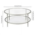 thumbnail image 5 of Evelyn&Zoe Sivil 36" Wide Round Coffee Table with Glass Top, Nickel, 5 of 11