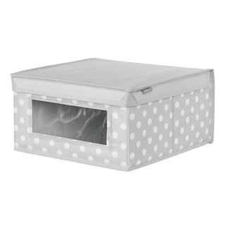 Small Plastic Storage Bin - White Polkadot on Black – Playroom