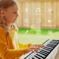thumbnail image 4 of Portable Keyboard Piano Roll Up 88 Keys Electronic Keyboard Flexible Silicone with Rechargeable Battery for Kid Gift, 4 of 8
