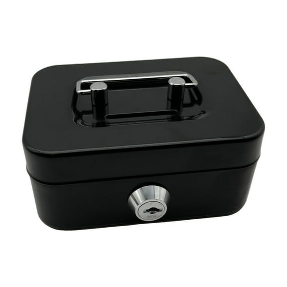 Money Safe Lockable Cash Box with Key,Portable Piggy Box Made of Metal ,House, Apartment, Office Key Storage