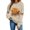 Khaki sweatshirt for women #4, variant on DeeHomeMo Pumpkin Harvest Cart Print Women Pullover Sweatshirt Wide Round Neck Long Sleeve Regular Fit Bow Applique On Sleeves For Fall Daily Casual Outing Army Green,L