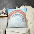 thumbnail image 2 of Soft Pastel Rainbow Stripes Minimal Nature Design by Daphne Polselli Throw Pillow,  Multi-Color, 2 of 5
