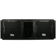 Seismic Audio SALA-210 Passive 2x10 Line Array Portable Speaker with Dual Compression Drivers, Outdoor Speakers