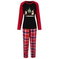 thumbnail image 3 of Odeerbi Christmas Pajamas for Family Holiday Plaid Long Sleeve Family Christmas Pajamas Matching Sets Mom Plaid Printed Loungewear Top Pants Set Two-Piece Sleepwear Xmas PJs Set Red, 3 of 6