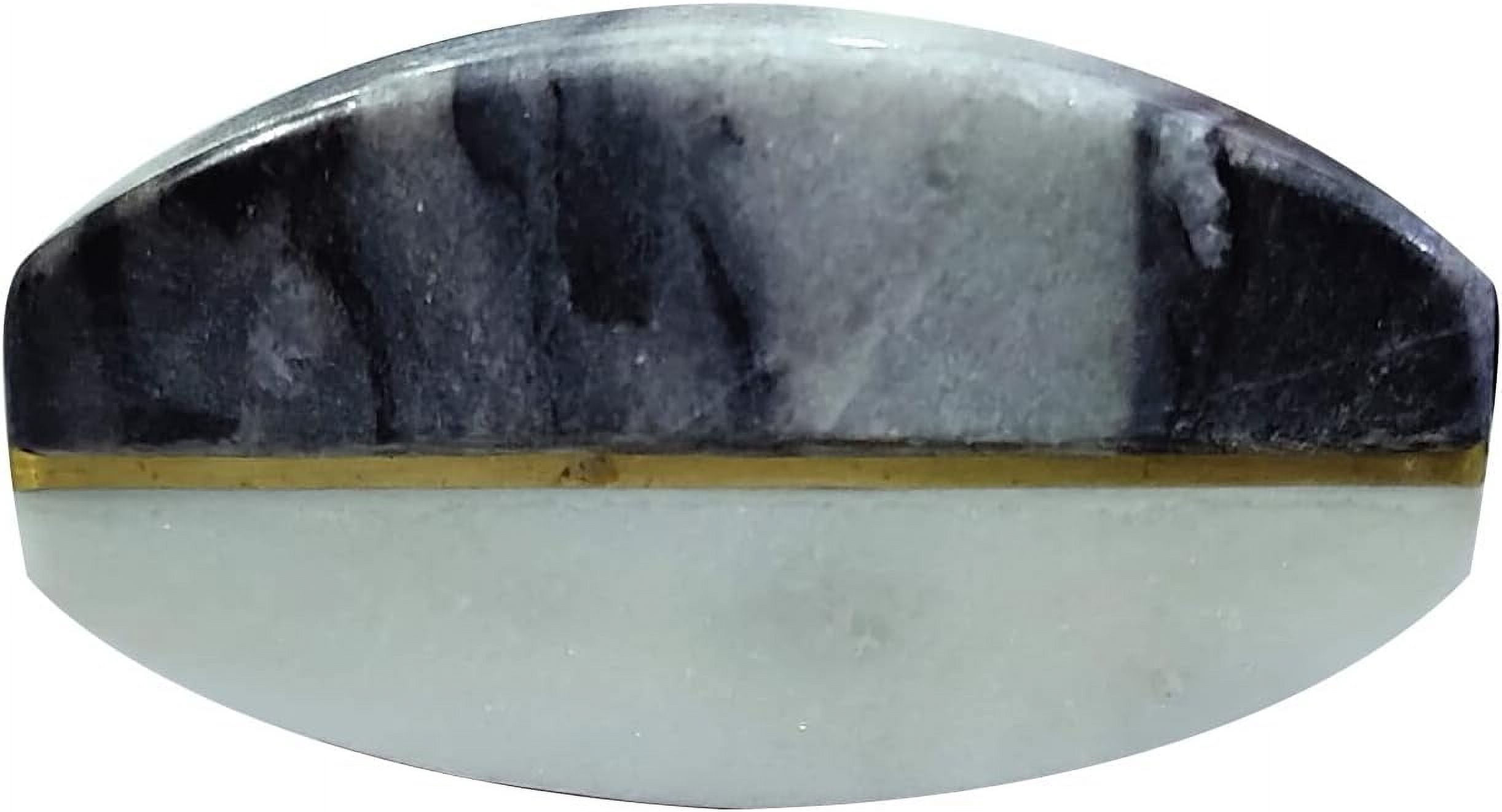 Set of 6 Adore Black Marble Cabinet Knobs by Perilla Home