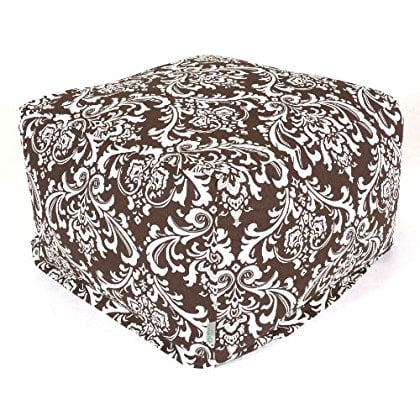Majestic Home Goods Chocolate and White French Quarter Ottoman, Large