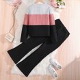 thumbnail image 7 of TOWED22 Toddler Baby Girl 2 Piece Fall Winter Clothes Long Sleeve Crewneck Sweatshirt and Joggers Cute Outfits Set(Black,9-10 Y), 7 of 7