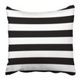 thumbnail image 1 of BSDHOME Housse de Coussin Rayée avec Ligne Horizontale Design Graphique Noir et Blanc Style Rétro Strict 20x20 Pouces, 1 of 1