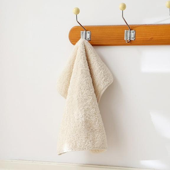 Nvzi Small Towels - 2-Pcs Off-White Washcloths, 38*38cm 100% Cotton, Soft & Highly Absorbent, Perfect Small Towels for Bathroom & Daily Use,