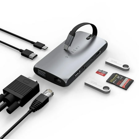 Satechi - USB-C On-The-Go 9-in-1 Multiport Adapter - Space Gray
