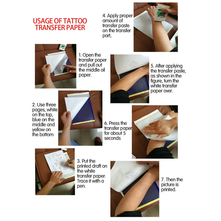 30PCS Tattoo Transfer Paper, Tattoo Template Transfer Paper,  Thermal Template Paper, tracing Paper, Tattoo Transfer Paper, which can be  Used for Thermal photocopiers or Freehand, Hand-Painted, etc