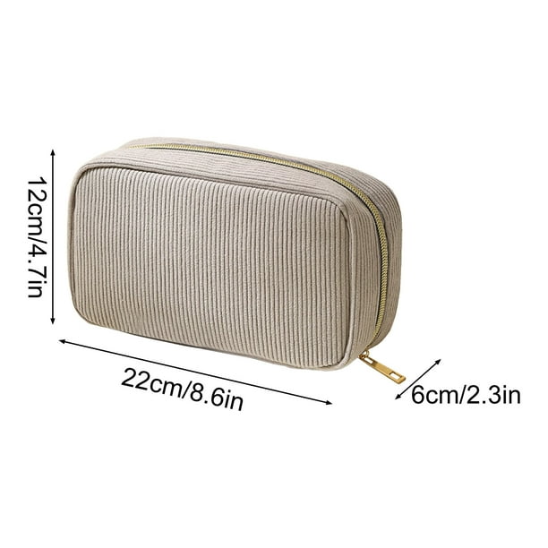 Estuche para lápices de pana de gran capacidad, organizador de bolígrafos, bolsa de almacenamiento, neceser de viaje, organizador de artículos de aseo, estuche multiusos para accesorios de escritorio